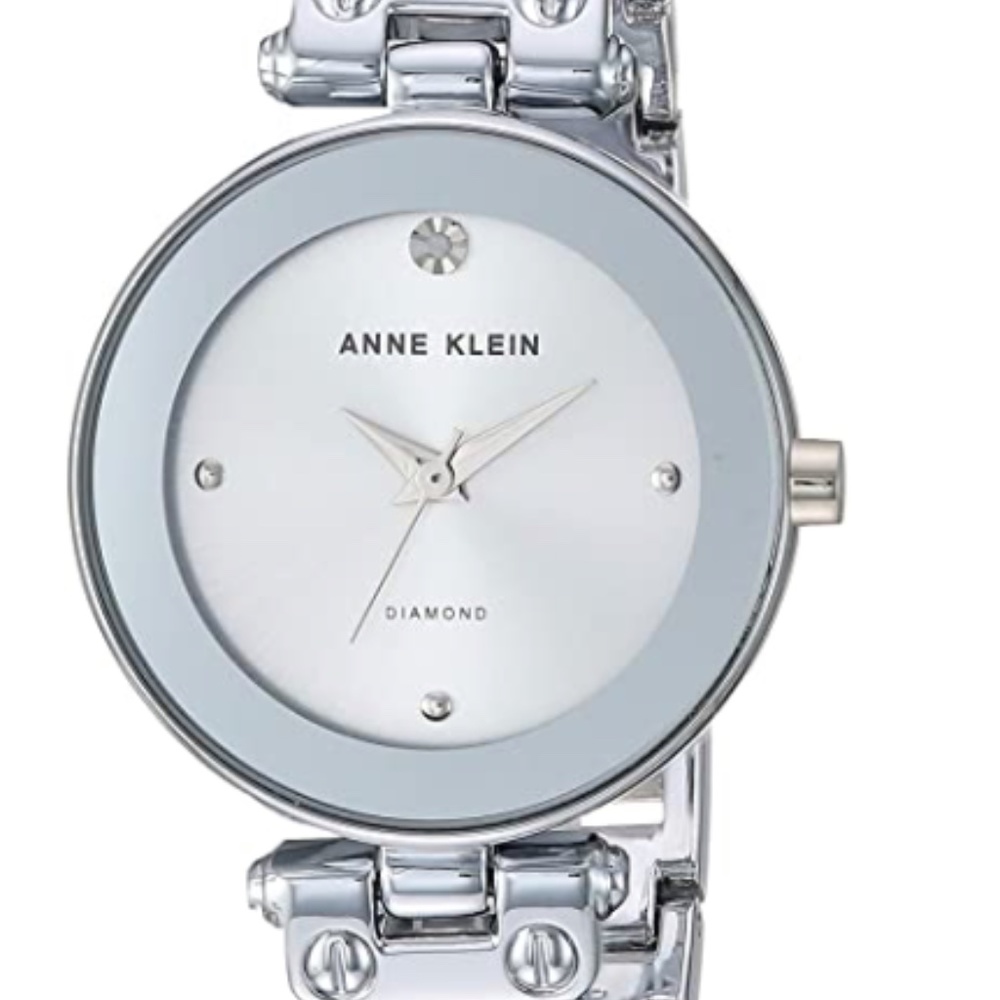 Anne Klein Women's Diamond-Accented Bangle Watch